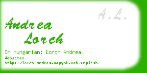 andrea lorch business card